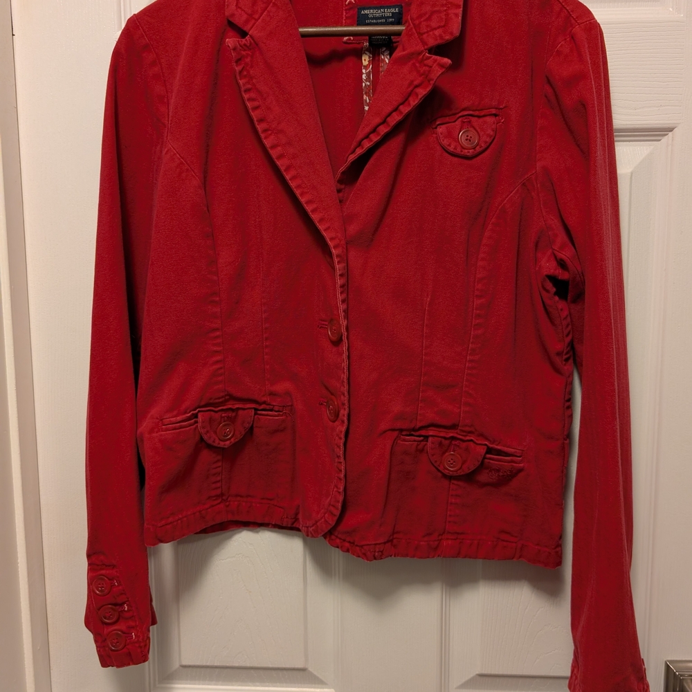 American Eagle Outfitters Vibrant Fuchia Blazer -EUC
